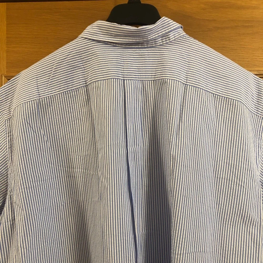 NWOT Polo Ralph Lauren RL Untucked Fit Seersucker Short Sleeve Shirt Sz 5XB 5XL - Picture 8 of 8